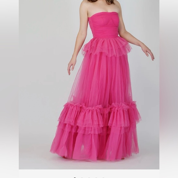 Lace and Beads Dresses & Skirts - Hot pink tulle gown